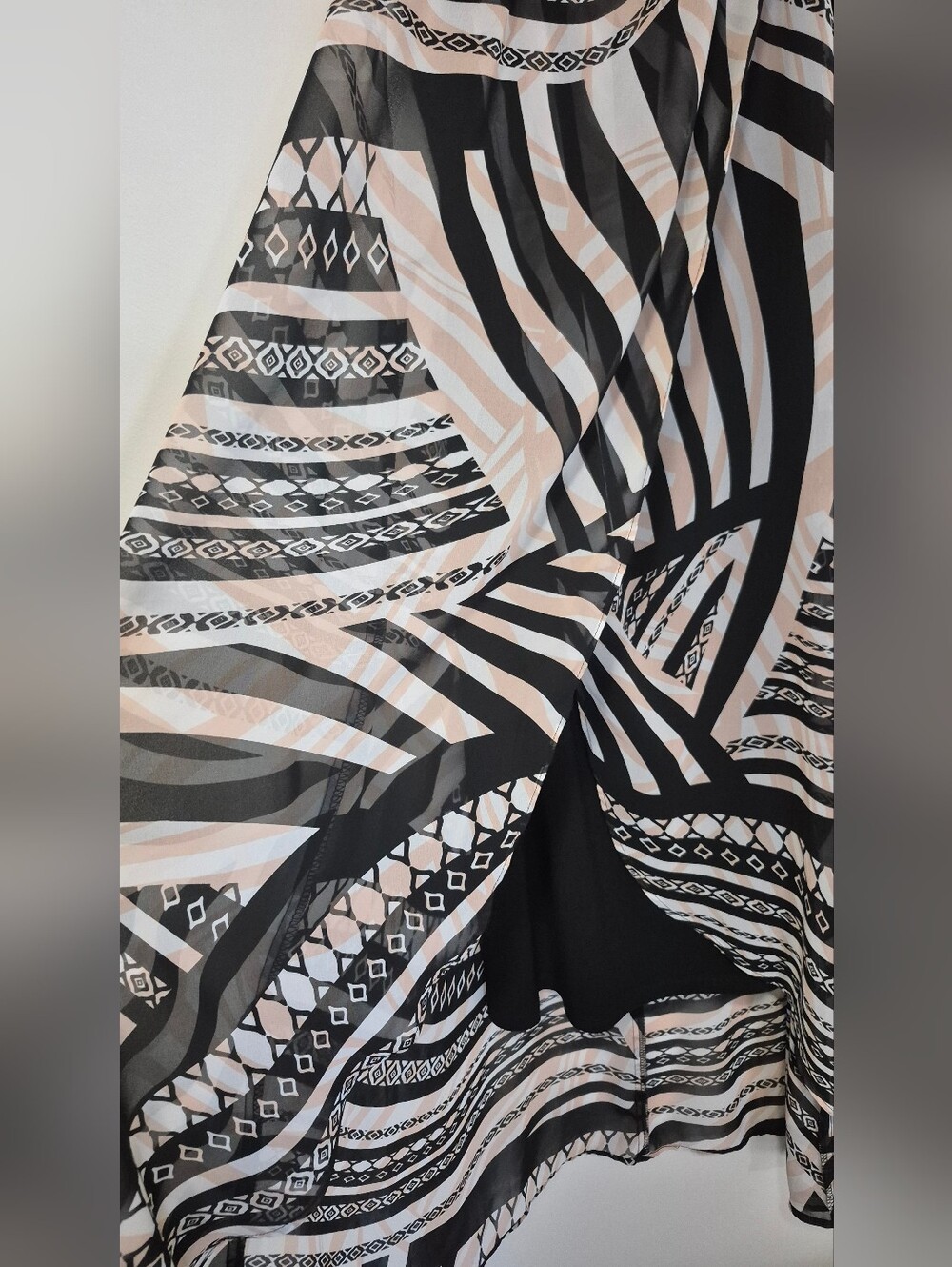 Joseph Ribkoff Sleeveless Abstract Print High Low Dress Size 10 - Picture 4 of 6